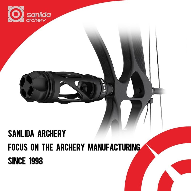 sanlida Archery Dragon 10 Stabilizer Bow Riser Extension Dampener, Quick Disconnect Silencer for Recurve Bow Compound Bow - Image 3